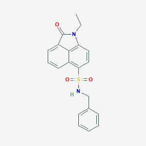 molecular formula C20H18N2O3S B498615 N-benzyl-1-ethyl-2-oxo-1,2-dihydrobenzo[cd]indole-6-sulfonamide CAS No. 438489-01-1