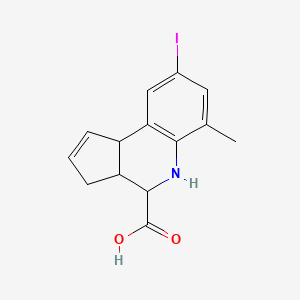 molecular formula C14H14INO2 B4986150 8-iodo-6-methyl-3a,4,5,9b-tetrahydro-3H-cyclopenta[c]quinoline-4-carboxylic acid 