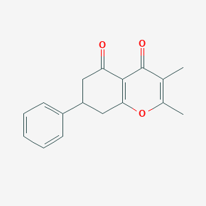 molecular formula C17H16O3 B4986154 2,3-dimethyl-7-phenyl-7,8-dihydro-4H-chromene-4,5(6H)-dione 
