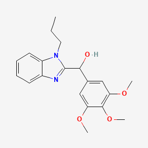 molecular formula C20H24N2O4 B4986161 (1-propyl-1H-benzimidazol-2-yl)(3,4,5-trimethoxyphenyl)methanol 