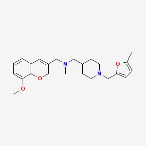 molecular formula C24H32N2O3 B4986178 1-(8-methoxy-2H-chromen-3-yl)-N-methyl-N-({1-[(5-methyl-2-furyl)methyl]-4-piperidinyl}methyl)methanamine 