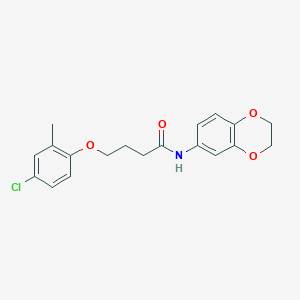 molecular formula C19H20ClNO4 B4986180 4-(4-chloro-2-methylphenoxy)-N-(2,3-dihydro-1,4-benzodioxin-6-yl)butanamide 