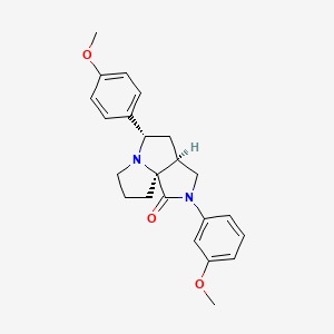 molecular formula C23H26N2O3 B4986192 (3aS*,5S*,9aS*)-2-(3-methoxyphenyl)-5-(4-methoxyphenyl)hexahydro-7H-pyrrolo[3,4-g]pyrrolizin-1(2H)-one 