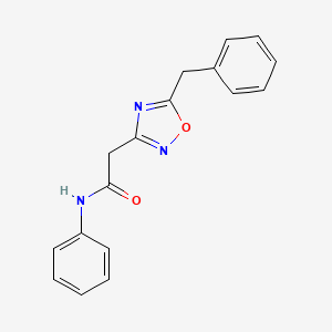 molecular formula C17H15N3O2 B4986204 2-(5-benzyl-1,2,4-oxadiazol-3-yl)-N-phenylacetamide 