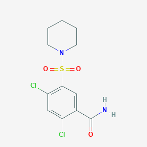 molecular formula C12H14Cl2N2O3S B4986212 2,4-dichloro-5-(1-piperidinylsulfonyl)benzamide 