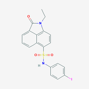 molecular formula C19H15IN2O3S B498622 1-ethyl-N-(4-iodophenyl)-2-oxo-1,2-dihydrobenzo[cd]indole-6-sulfonamide 