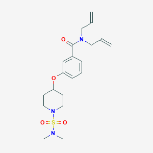 molecular formula C20H29N3O4S B4986229 N,N-diallyl-3-({1-[(dimethylamino)sulfonyl]-4-piperidinyl}oxy)benzamide 