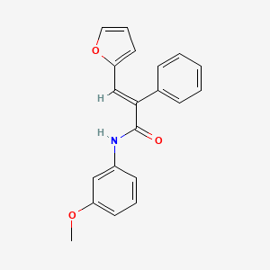 molecular formula C20H17NO3 B4986246 3-(2-furyl)-N-(3-methoxyphenyl)-2-phenylacrylamide 