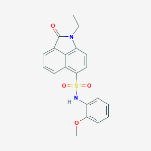 molecular formula C20H18N2O4S B498625 1-ethyl-N-(2-methoxyphenyl)-2-oxo-1,2-dihydrobenzo[cd]indole-6-sulfonamide CAS No. 438488-77-8