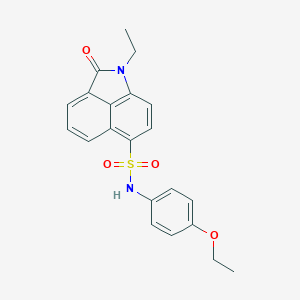 molecular formula C21H20N2O4S B498626 N-(4-ethoxyphenyl)-1-ethyl-2-oxo-1,2-dihydrobenzo[cd]indole-6-sulfonamide CAS No. 438488-79-0