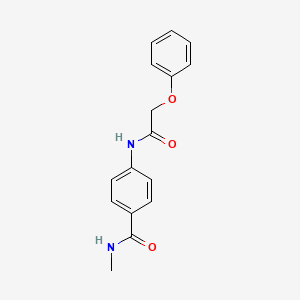 molecular formula C16H16N2O3 B4986277 N-methyl-4-[(phenoxyacetyl)amino]benzamide 