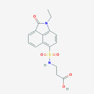 molecular formula C16H16N2O5S B498628 N-[(1-ethyl-2-oxo-1,2-dihydrobenzo[cd]indol-6-yl)sulfonyl]-beta-alanine 