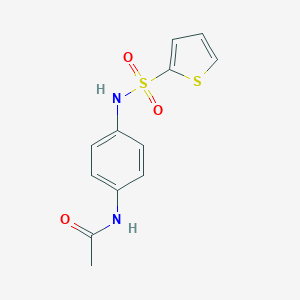 molecular formula C12H12N2O3S2 B498630 N-{4-[(2-thienylsulfonyl)amino]phenyl}acetamide 