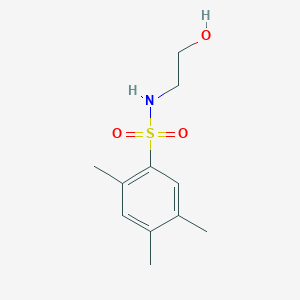 molecular formula C11H17NO3S B498631 N-(2-hydroxyethyl)-2,4,5-trimethylbenzenesulfonamide CAS No. 889779-94-6