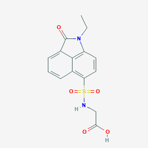 molecular formula C15H14N2O5S B498634 {[(1-Ethyl-2-oxo-1,2-dihydrobenzo[cd]indol-6-yl)sulfonyl]amino}acetic acid 