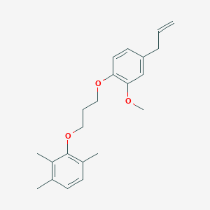 molecular formula C22H28O3 B4986359 2-[3-(4-allyl-2-methoxyphenoxy)propoxy]-1,3,4-trimethylbenzene 