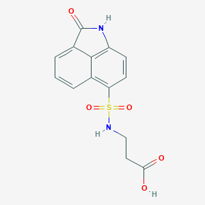 molecular formula C14H12N2O5S B498636 N-[(2-oxo-1,2-dihydrobenzo[cd]indol-6-yl)sulfonyl]-beta-alanine 