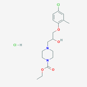 molecular formula C17H26Cl2N2O4 B4986361 ethyl 4-[3-(4-chloro-2-methylphenoxy)-2-hydroxypropyl]-1-piperazinecarboxylate hydrochloride 