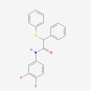 molecular formula C20H15F2NOS B4986374 N-(3,4-difluorophenyl)-2-phenyl-2-(phenylthio)acetamide 