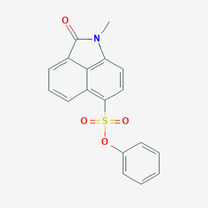 molecular formula C18H13NO4S B498638 Phenyl 1-methyl-2-oxo-1,2-dihydrobenzo[cd]indole-6-sulfonate 