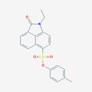 molecular formula C20H17NO4S B498640 4-Methylphenyl 1-ethyl-2-oxo-1,2-dihydrobenzo[cd]indole-6-sulfonate 