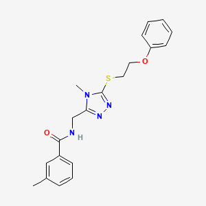 molecular formula C20H22N4O2S B4986403 3-methyl-N-({4-methyl-5-[(2-phenoxyethyl)thio]-4H-1,2,4-triazol-3-yl}methyl)benzamide 