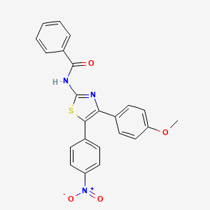 molecular formula C23H17N3O4S B4986407 N-[4-(4-methoxyphenyl)-5-(4-nitrophenyl)-1,3-thiazol-2-yl]benzamide 