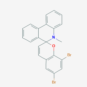 molecular formula C22H15Br2NO B4986417 6,8-dibromo-5'-methyl-5'H-spiro[chromene-2,6'-phenanthridine] CAS No. 5321-73-3