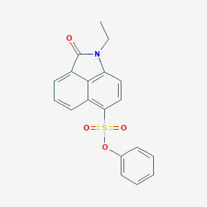molecular formula C19H15NO4S B498642 Phenyl 1-ethyl-2-oxo-1,2-dihydrobenzo[cd]indole-6-sulfonate 