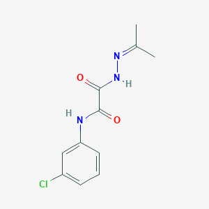 molecular formula C11H12ClN3O2 B4986440 N-(3-chlorophenyl)-2-[2-(1-methylethylidene)hydrazino]-2-oxoacetamide 