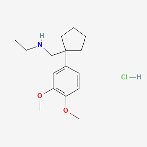 N-{[1-(3,4-dimethoxyphenyl)cyclopentyl]methyl}ethanamine hydrochloride