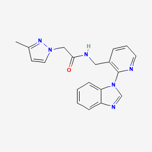 N-{[2-(1H-benzimidazol-1-yl)-3-pyridinyl]methyl}-2-(3-methyl-1H-pyrazol-1-yl)acetamide