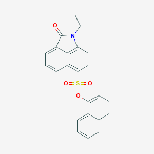 molecular formula C23H17NO4S B498647 1-Naphthyl 1-ethyl-2-oxo-1,2-dihydrobenzo[cd]indole-6-sulfonate 