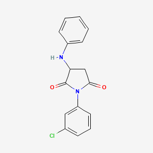 molecular formula C16H13ClN2O2 B4986476 3-anilino-1-(3-chlorophenyl)-2,5-pyrrolidinedione 