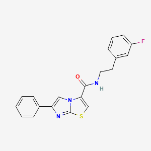 molecular formula C20H16FN3OS B4986488 N-[2-(3-fluorophenyl)ethyl]-6-phenylimidazo[2,1-b][1,3]thiazole-3-carboxamide 