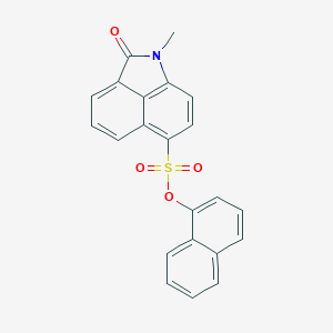 molecular formula C22H15NO4S B498649 1-Naphthyl 1-methyl-2-oxo-1,2-dihydrobenzo[cd]indole-6-sulfonate 