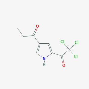 molecular formula C9H8Cl3NO2 B049865 1-(5-(2,2,2-三氯乙酰)-1H-吡咯-3-基)丙-1-酮 CAS No. 111468-90-7