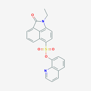 molecular formula C22H16N2O4S B498651 8-Quinolinyl 1-ethyl-2-oxo-1,2-dihydrobenzo[cd]indole-6-sulfonate 