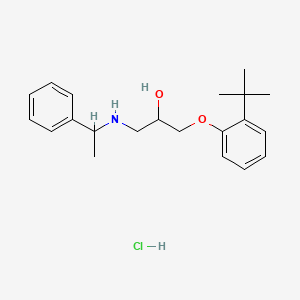 molecular formula C21H30ClNO2 B4986512 1-(2-tert-butylphenoxy)-3-[(1-phenylethyl)amino]-2-propanol hydrochloride 
