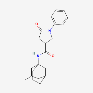 molecular formula C21H26N2O2 B4986534 N-1-adamantyl-5-oxo-1-phenyl-3-pyrrolidinecarboxamide CAS No. 6063-83-8