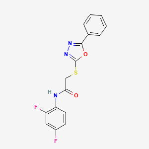 molecular formula C16H11F2N3O2S B4986536 N-(2,4-difluorophenyl)-2-[(5-phenyl-1,3,4-oxadiazol-2-yl)thio]acetamide 