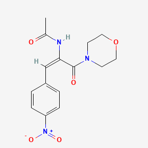 molecular formula C15H17N3O5 B4986537 N-[1-(4-morpholinylcarbonyl)-2-(4-nitrophenyl)vinyl]acetamide 