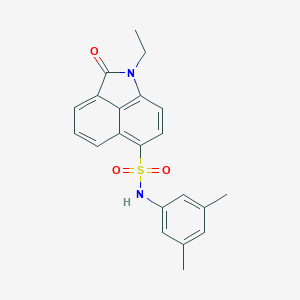 molecular formula C21H20N2O3S B498654 N-(3,5-dimethylphenyl)-1-ethyl-2-oxo-1,2-dihydrobenzo[cd]indole-6-sulfonamide 