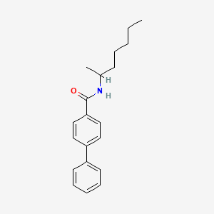 molecular formula C20H25NO B4986544 N-(1-methylhexyl)-4-biphenylcarboxamide 