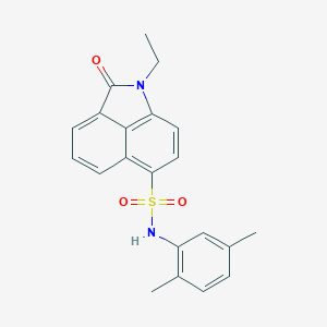 molecular formula C21H20N2O3S B498655 N-(2,5-dimethylphenyl)-1-ethyl-2-oxo-1,2-dihydrobenzo[cd]indole-6-sulfonamide 