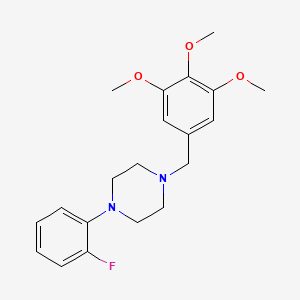 molecular formula C20H25FN2O3 B4986551 1-(2-fluorophenyl)-4-(3,4,5-trimethoxybenzyl)piperazine 