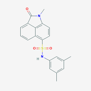 molecular formula C20H18N2O3S B498656 N-(3,5-dimethylphenyl)-1-methyl-2-oxo-1,2-dihydrobenzo[cd]indole-6-sulfonamide 
