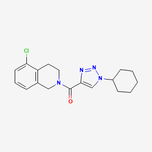 molecular formula C18H21ClN4O B4986572 5-chloro-2-[(1-cyclohexyl-1H-1,2,3-triazol-4-yl)carbonyl]-1,2,3,4-tetrahydroisoquinoline 