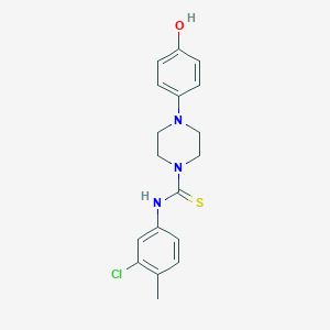 N-(3-chloro-4-methylphenyl)-4-(4-hydroxyphenyl)-1-piperazinecarbothioamide