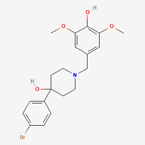 molecular formula C20H24BrNO4 B4986587 4-(4-bromophenyl)-1-(4-hydroxy-3,5-dimethoxybenzyl)-4-piperidinol 